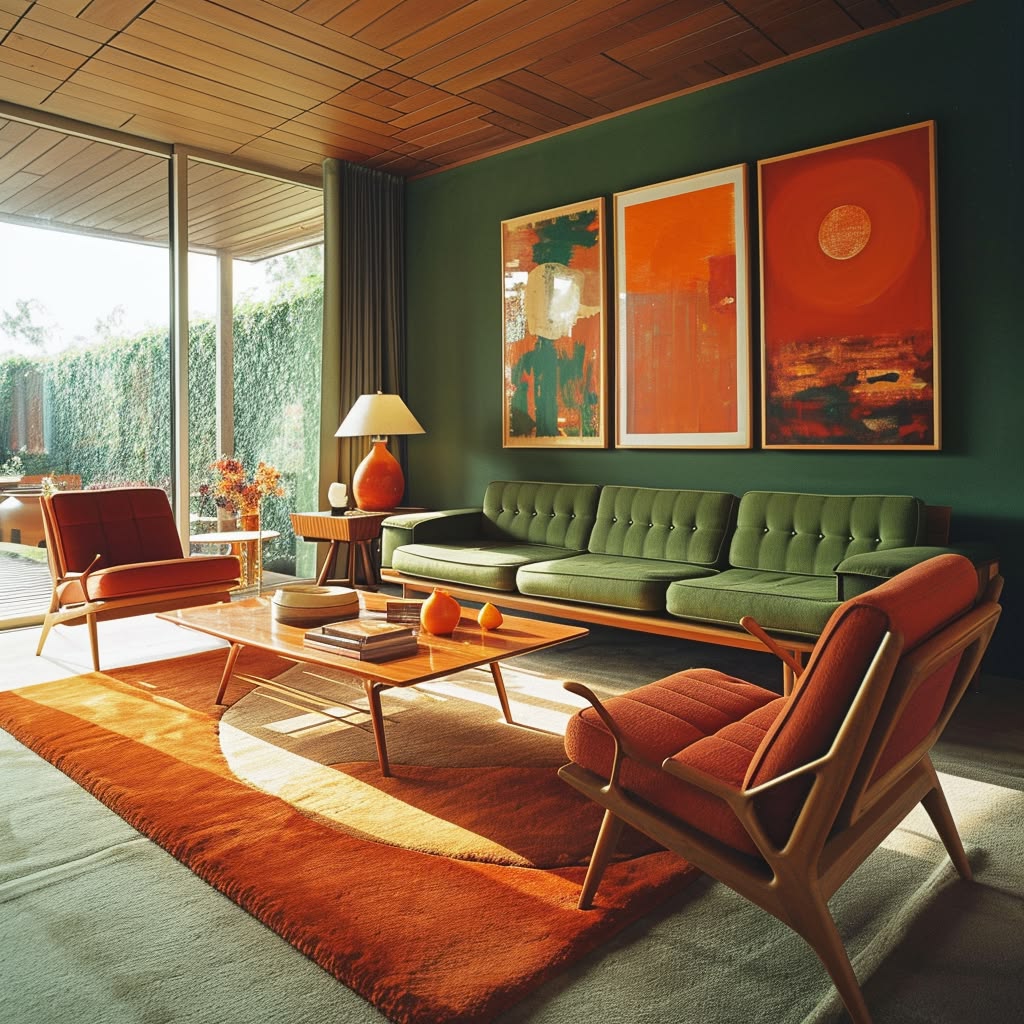 Interior Néo Déco com curvas, brilho e personalidade