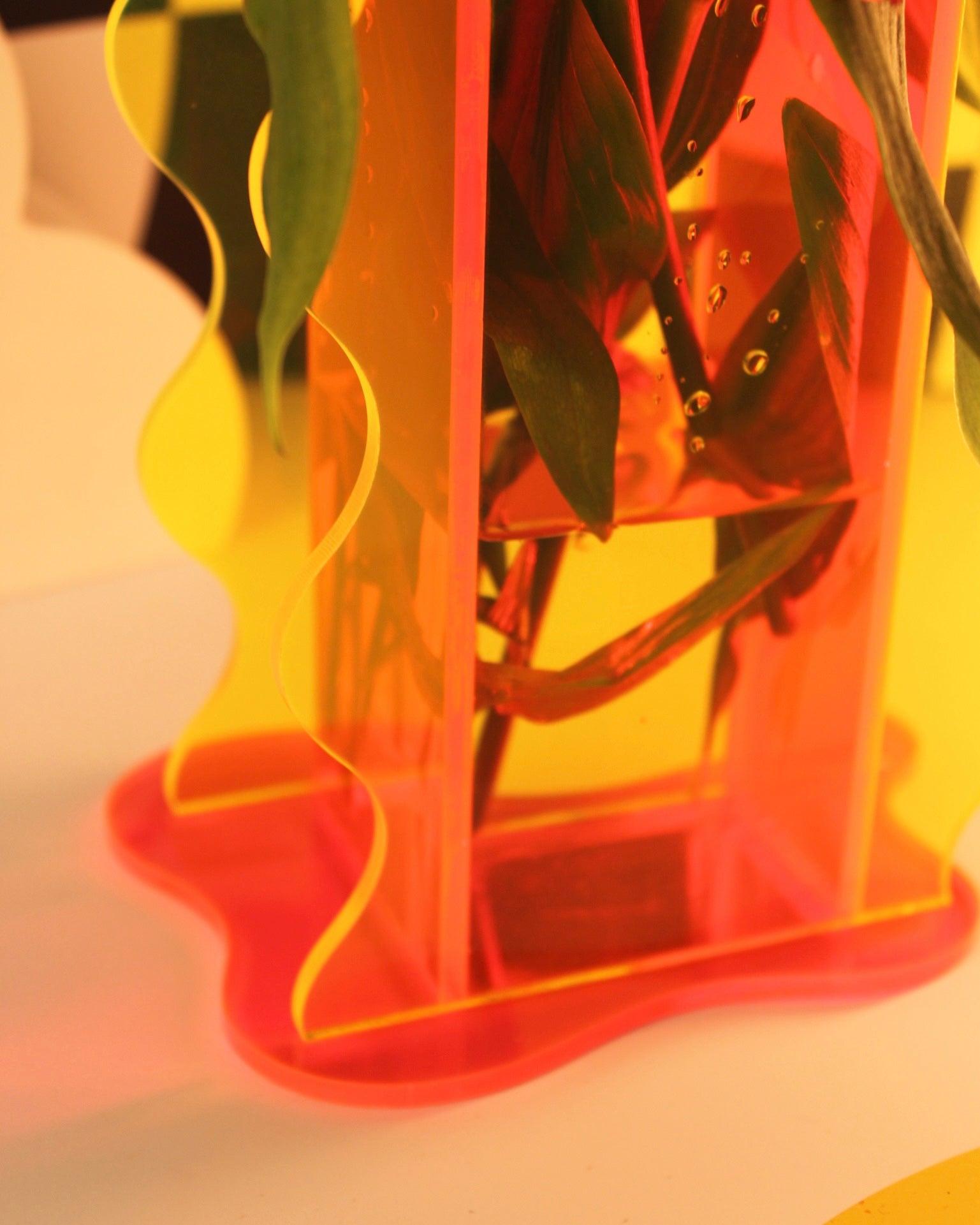 Vaso Wave - Vaso Orgânico de Acrílico Neon