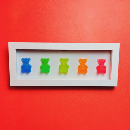 Gummy Gallery - Quadro de Ursos com Moldura