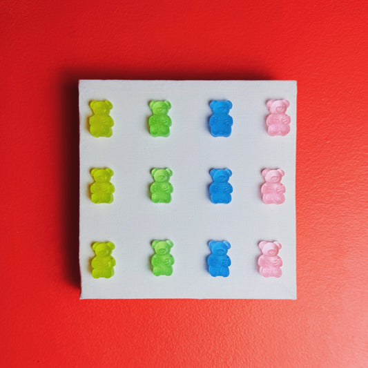 Tela Gummies - Quadro de Mini Ursos