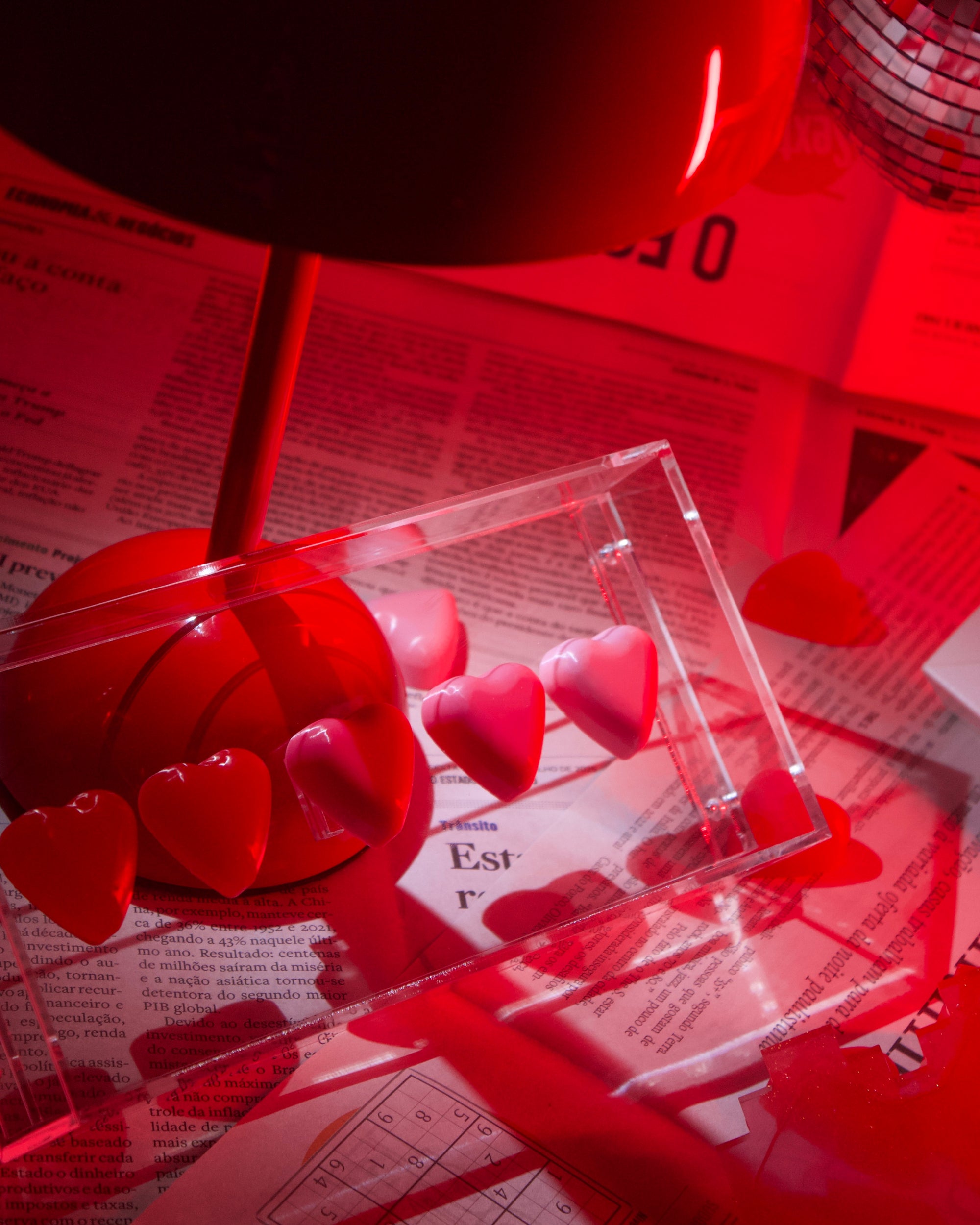 DISPLAY OF LOVE - Corações no Acrílico