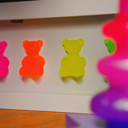 Gummy Gallery - Quadro de Ursos com Moldura