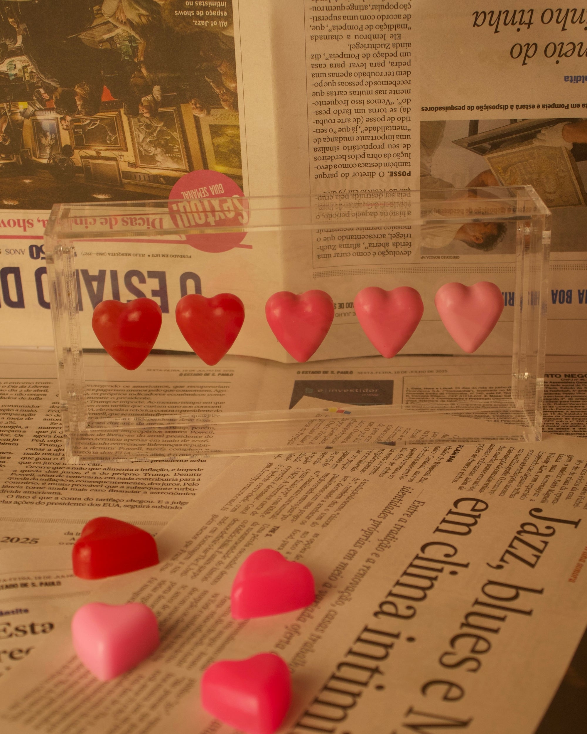 DISPLAY OF LOVE - Corações no Acrílico