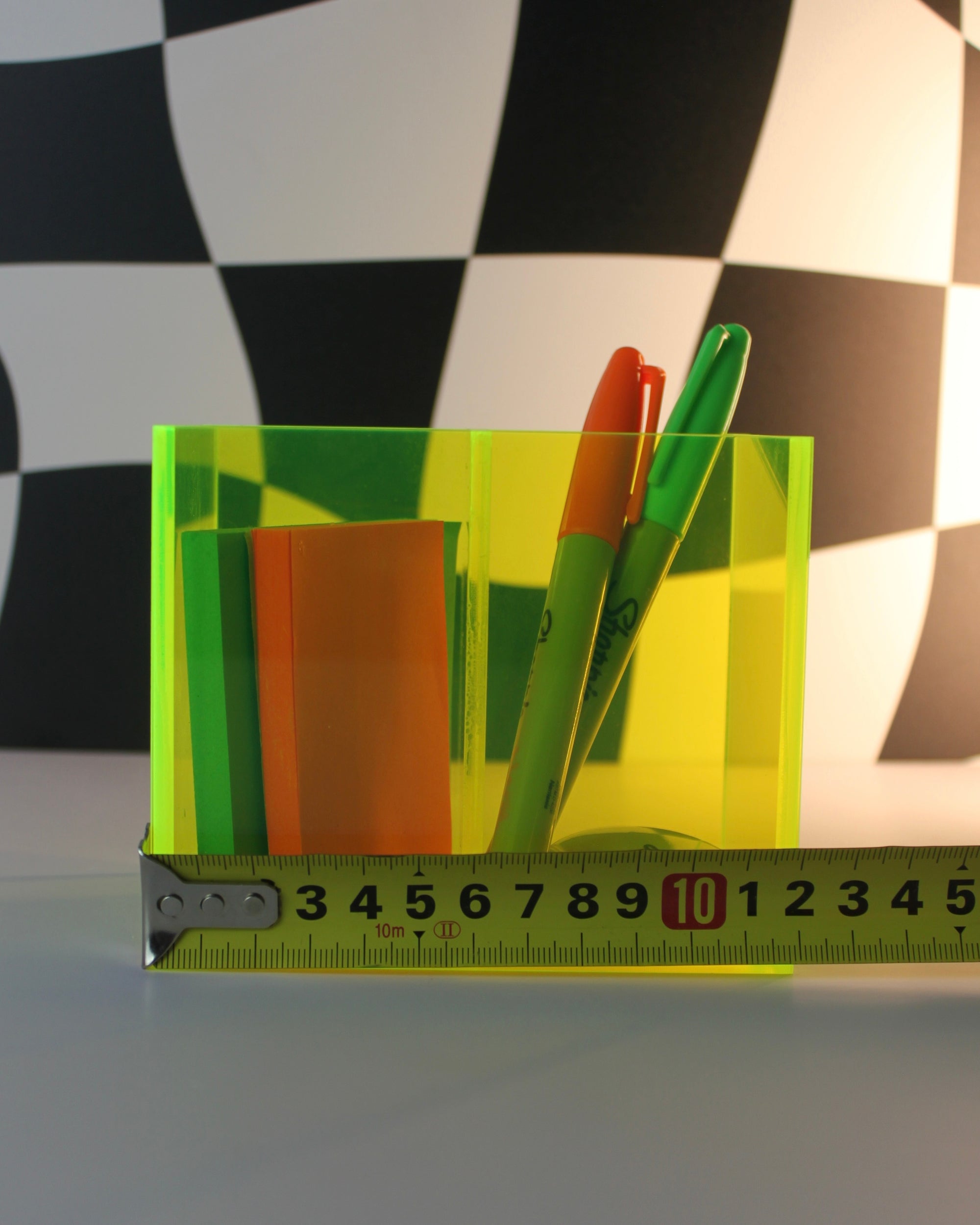 Desk Box - Porta Caneta Duplo de Acrílico Neon