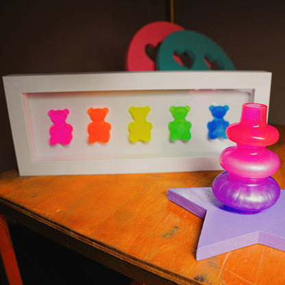 Gummy Gallery - Quadro de Ursos com Moldura