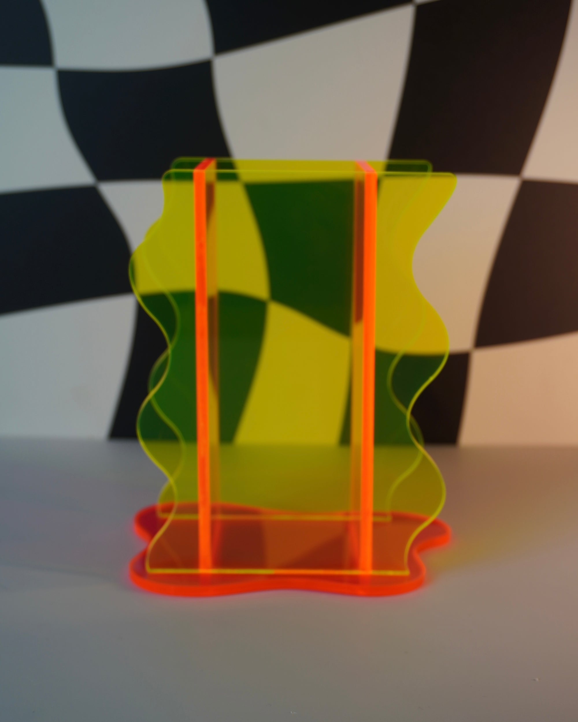 Vaso Wave - Vaso Orgânico de Acrílico Neon