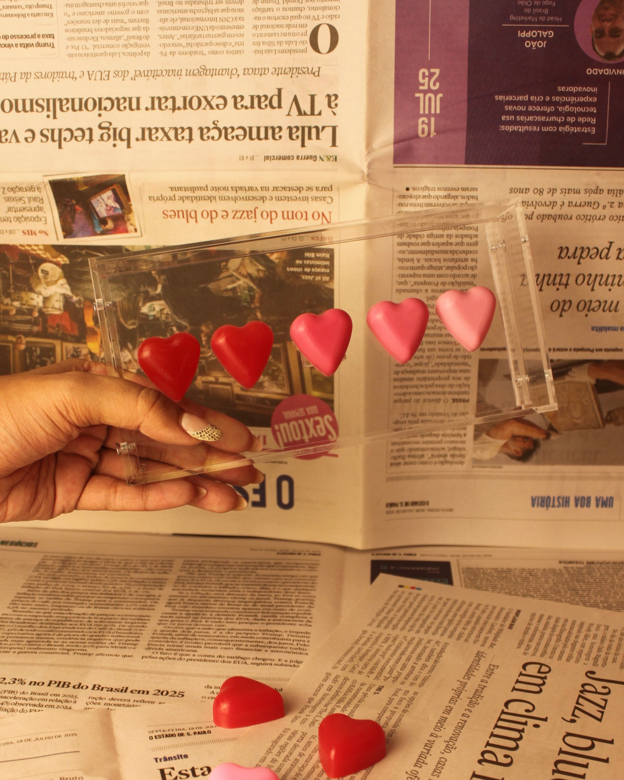 DISPLAY OF LOVE - Corações no Acrílico