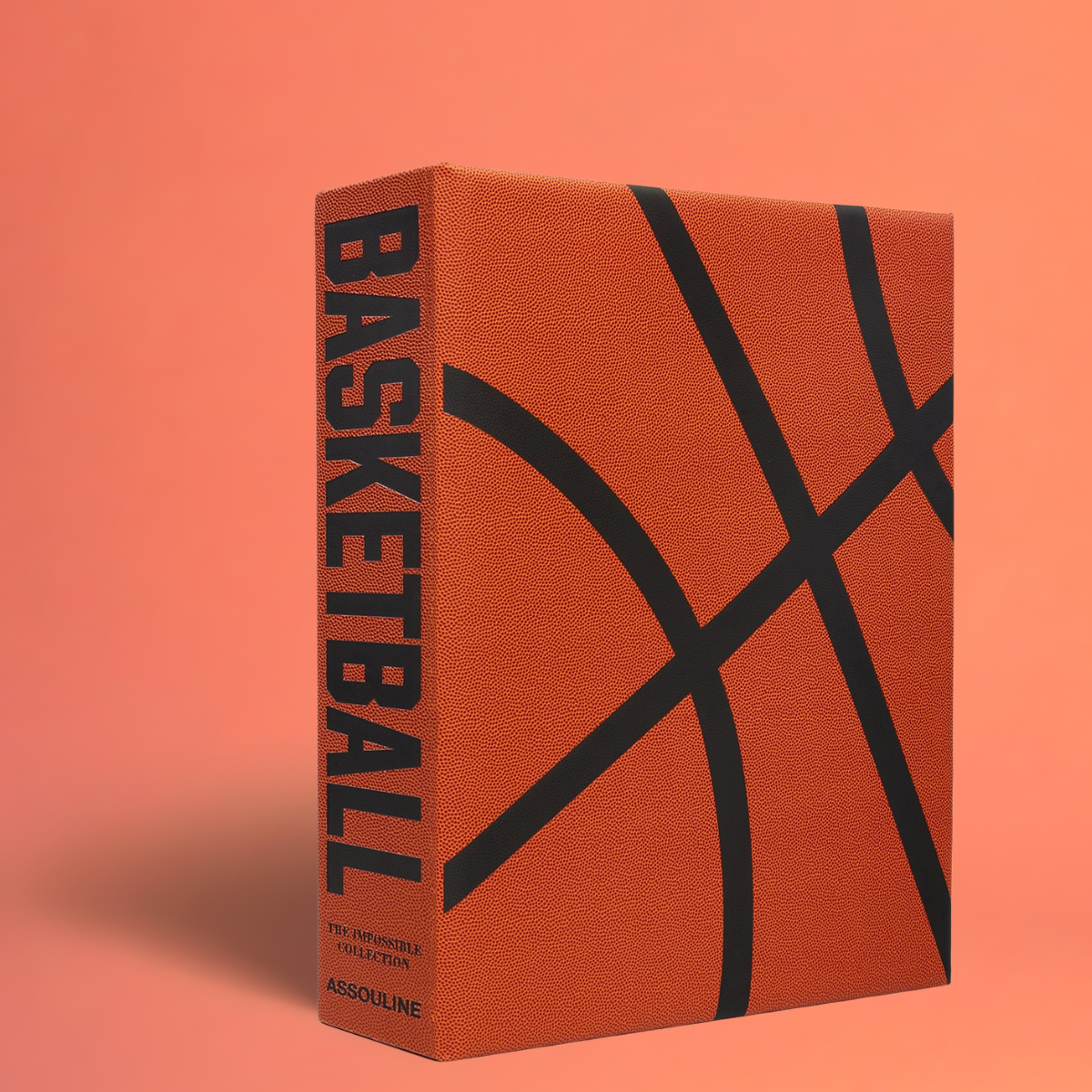 Livro Basketball: The Impossible Collection, Assouline, edição de luxo com clamshell texturizada inspirada na bola da NBA