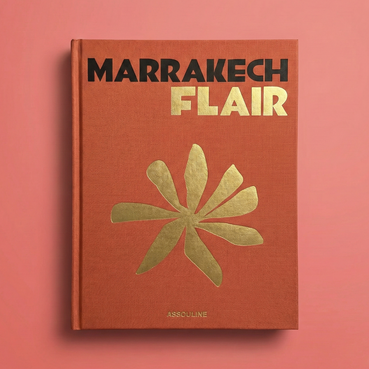 Livro Marrakech Flair Assouline em capa dura, coffee table book de luxo para decoração sofisticada