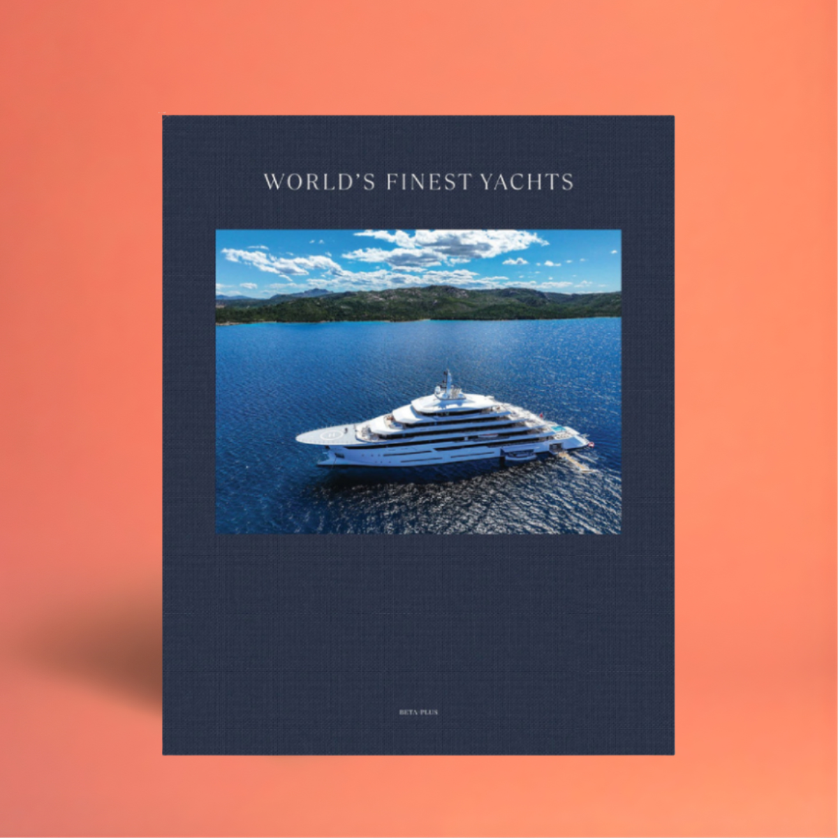Livro World’s Finest Yachts capa dura em linho natural, coffee table book de luxo sobre iates - Modern Mood