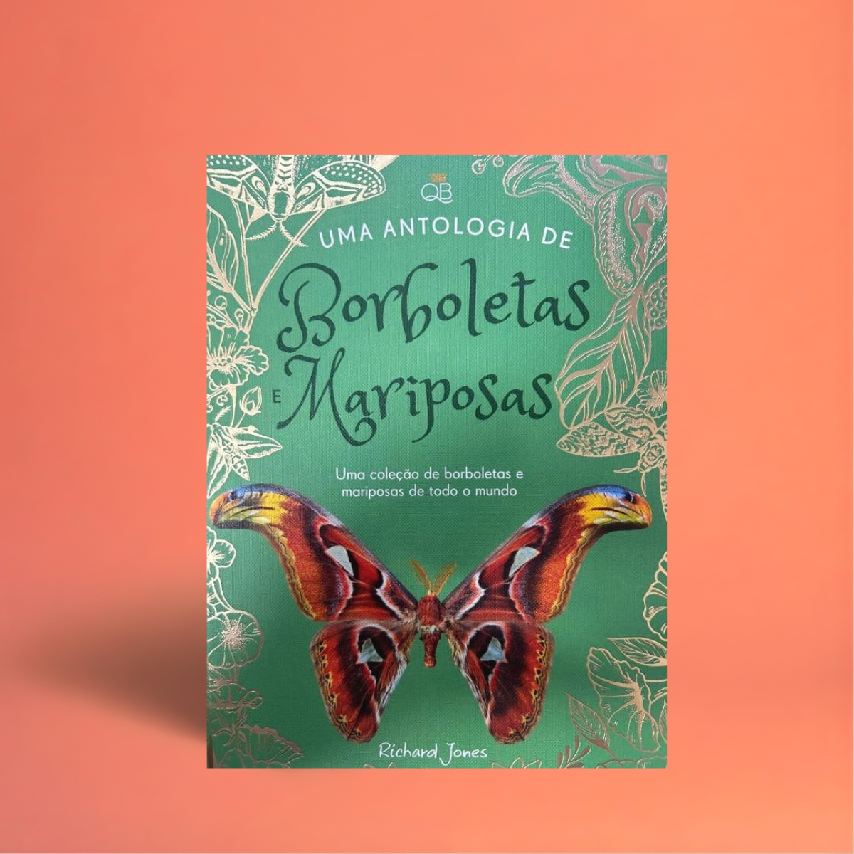Livro borboletas e mariposas em capa dura com ilustrações detalhadas para decoração e coleção