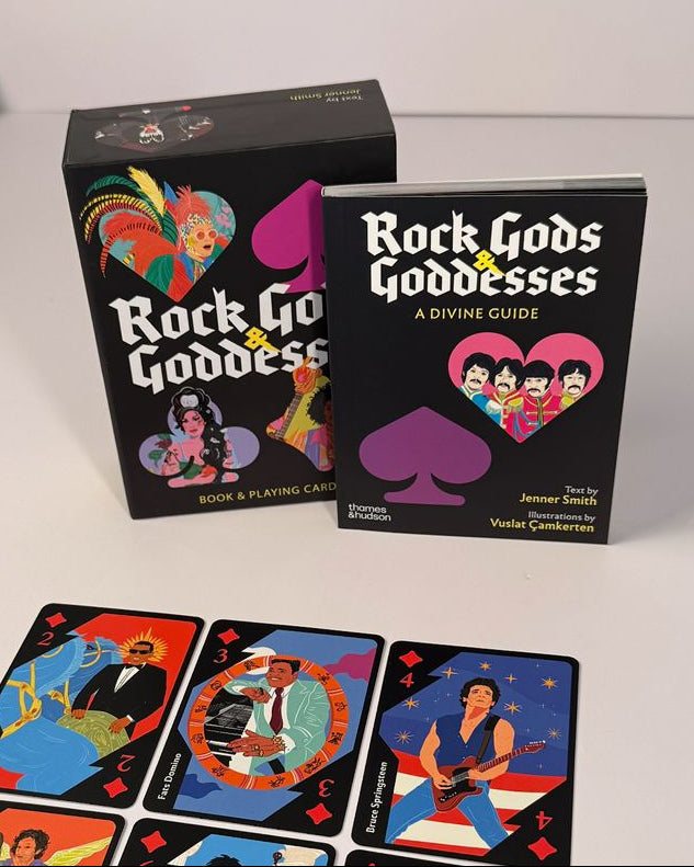 Jogo de Cartas Rock Gods & Goddesses com livro guia e embalagem decorativa
