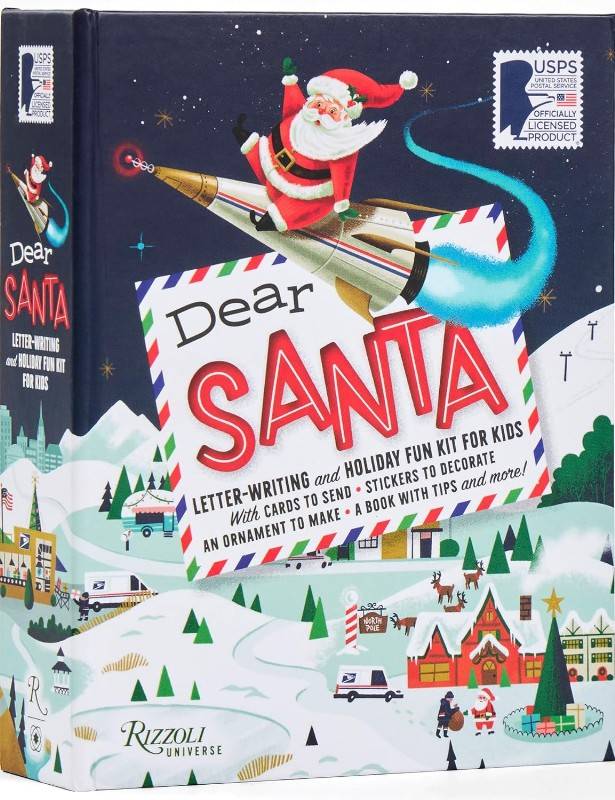 Livro Dear Santa: Letter-writing And Holiday Fun Kit For Kids Rizzoli - imagem 1