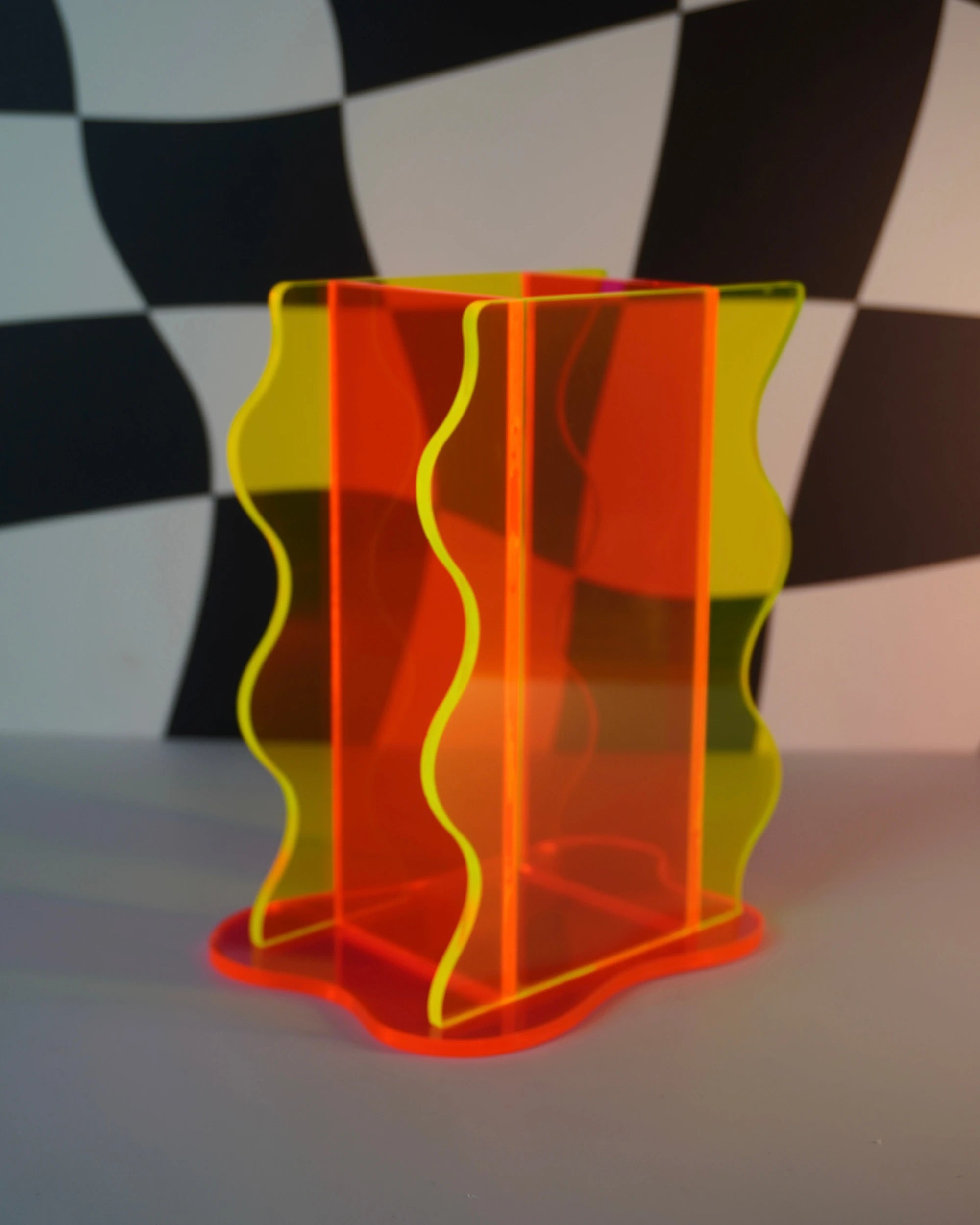 Vaso Wave - Vaso Orgânico de Acrílico Neon [WEBP]