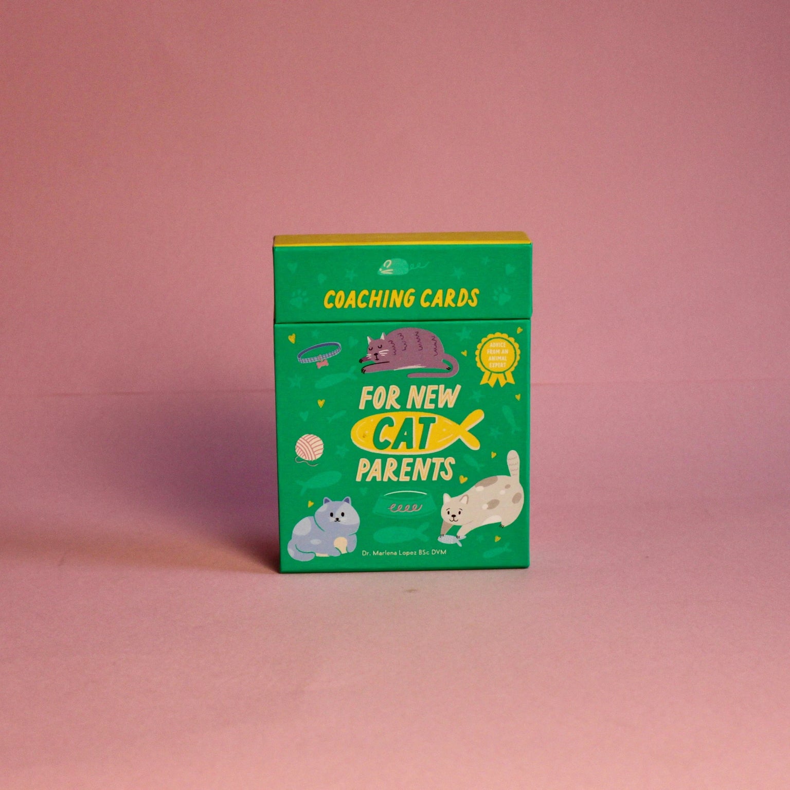 Coaching Cards for New Cat Parents, conjunto com 50 cartas ilustradas para novos tutores de gatos - Modern Mood [WEBP]