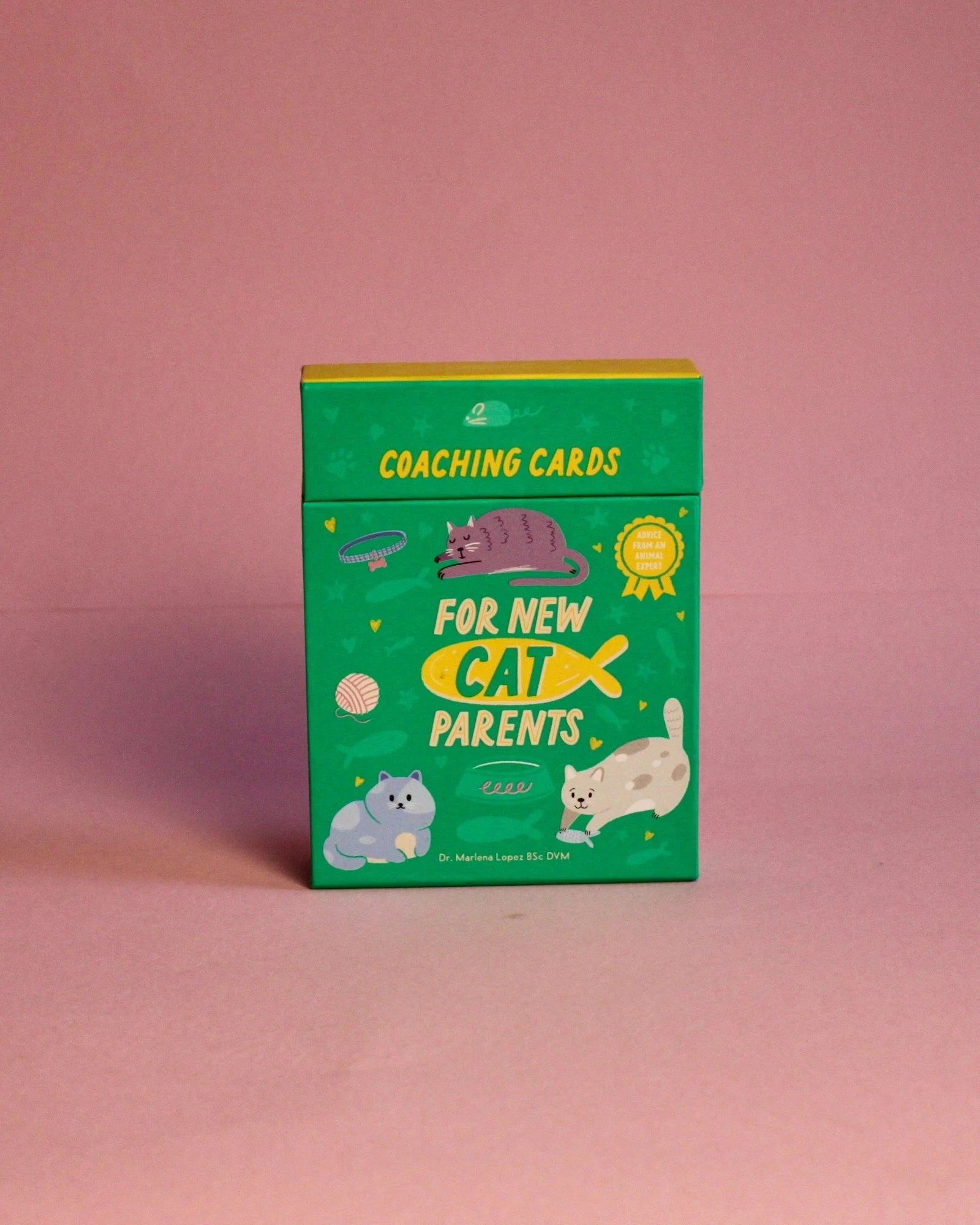 Coaching Cards for New Cat Parents, conjunto com 50 cartas ilustradas para novos tutores de gatos - Modern Mood [WEBP]