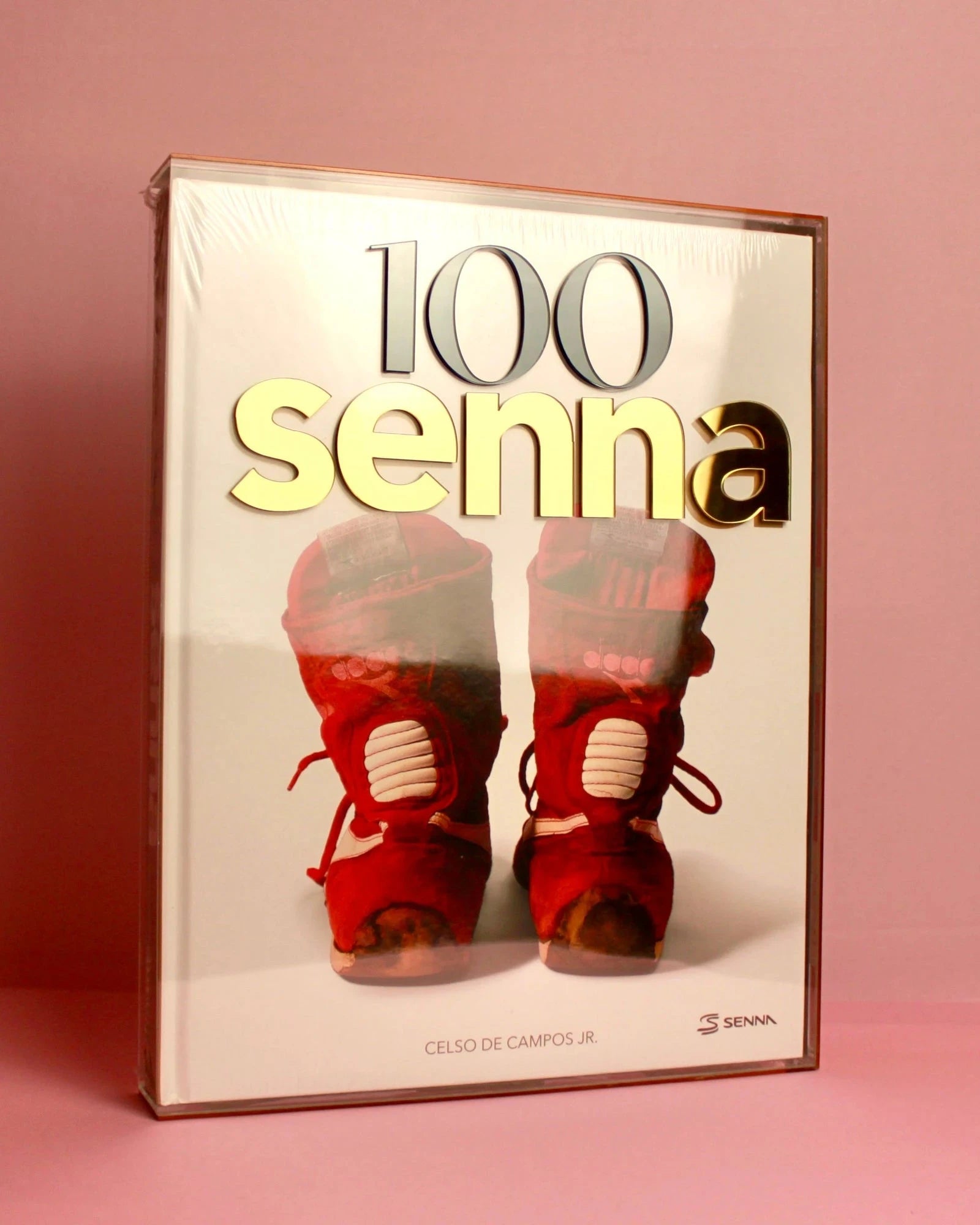 Livro 100 Senna Edição Especial 30 Anos com capa acrílica e gravura dourada (combo) - Modern Mood [WEBP]