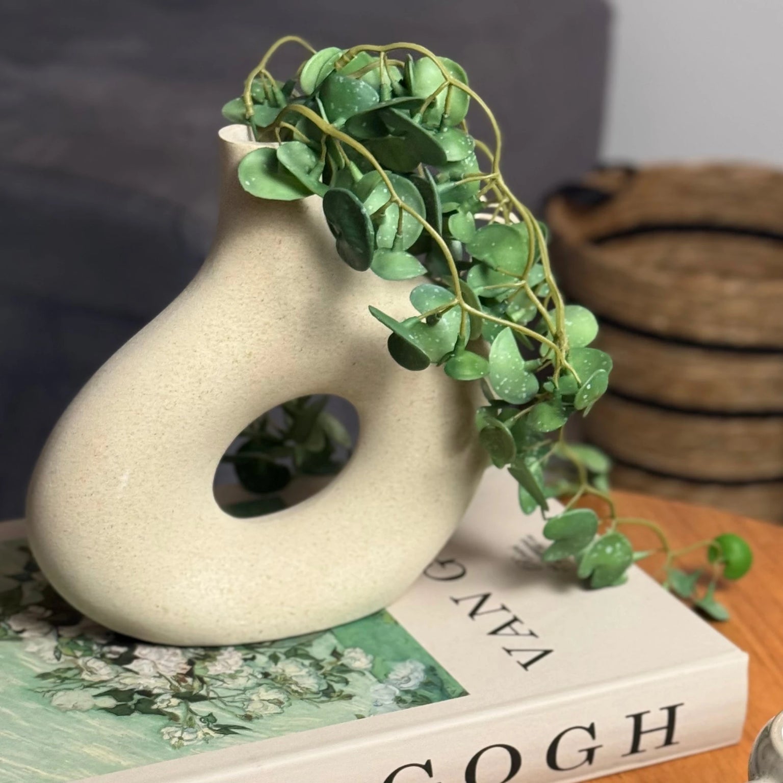 Planta artificial realista em galho verde de PVC para decoração de mesa, prateleira ou vaso (Jiboia/Eucalipto) [WEBP]