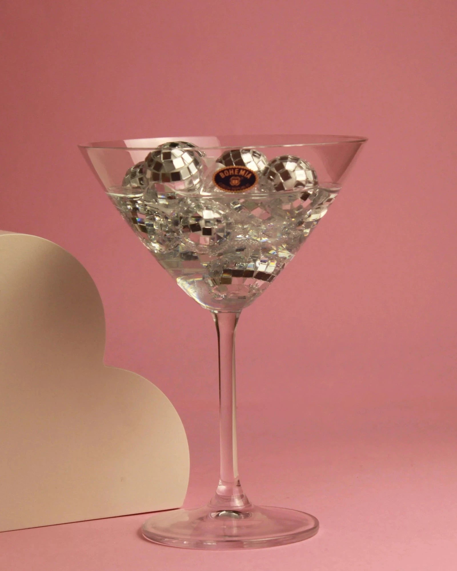Taça Decorativa Disco em cristal e resina com mini espelhos internos, peça artesanal da Modern Mood [WEBP]
