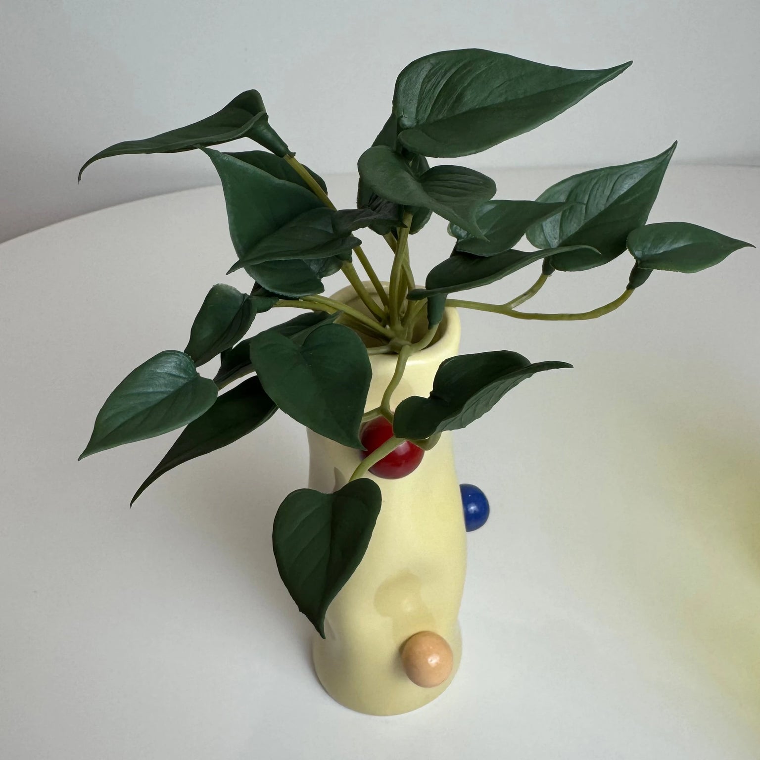 Planta artificial realista em galho verde de PVC para decoração de mesa, prateleira ou vaso (Jiboia/Eucalipto) [WEBP]