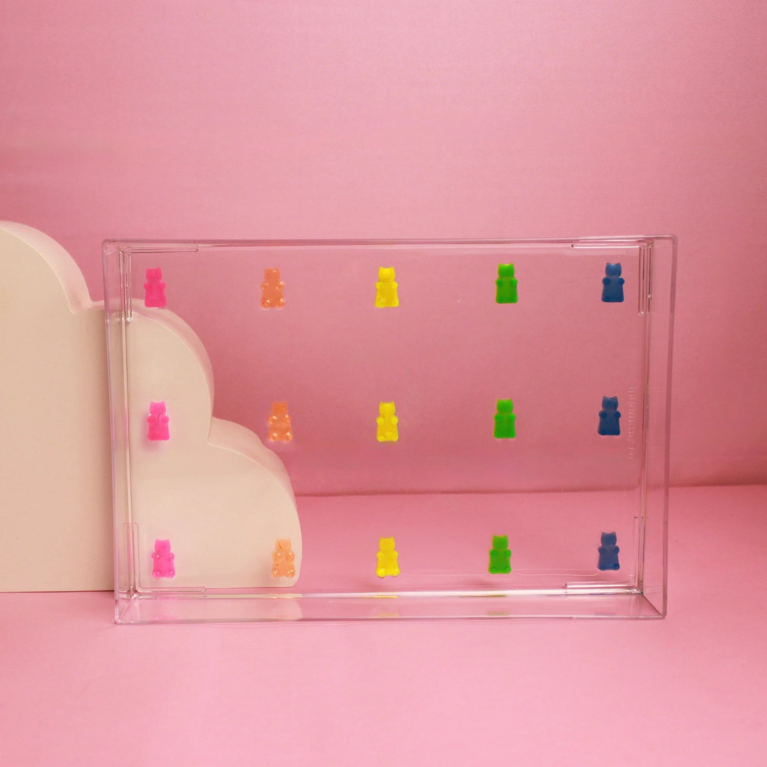 Bandeja de acrílico Candy Tray com mini ursos neon em três tamanhos - Modern Mood [WEBP]