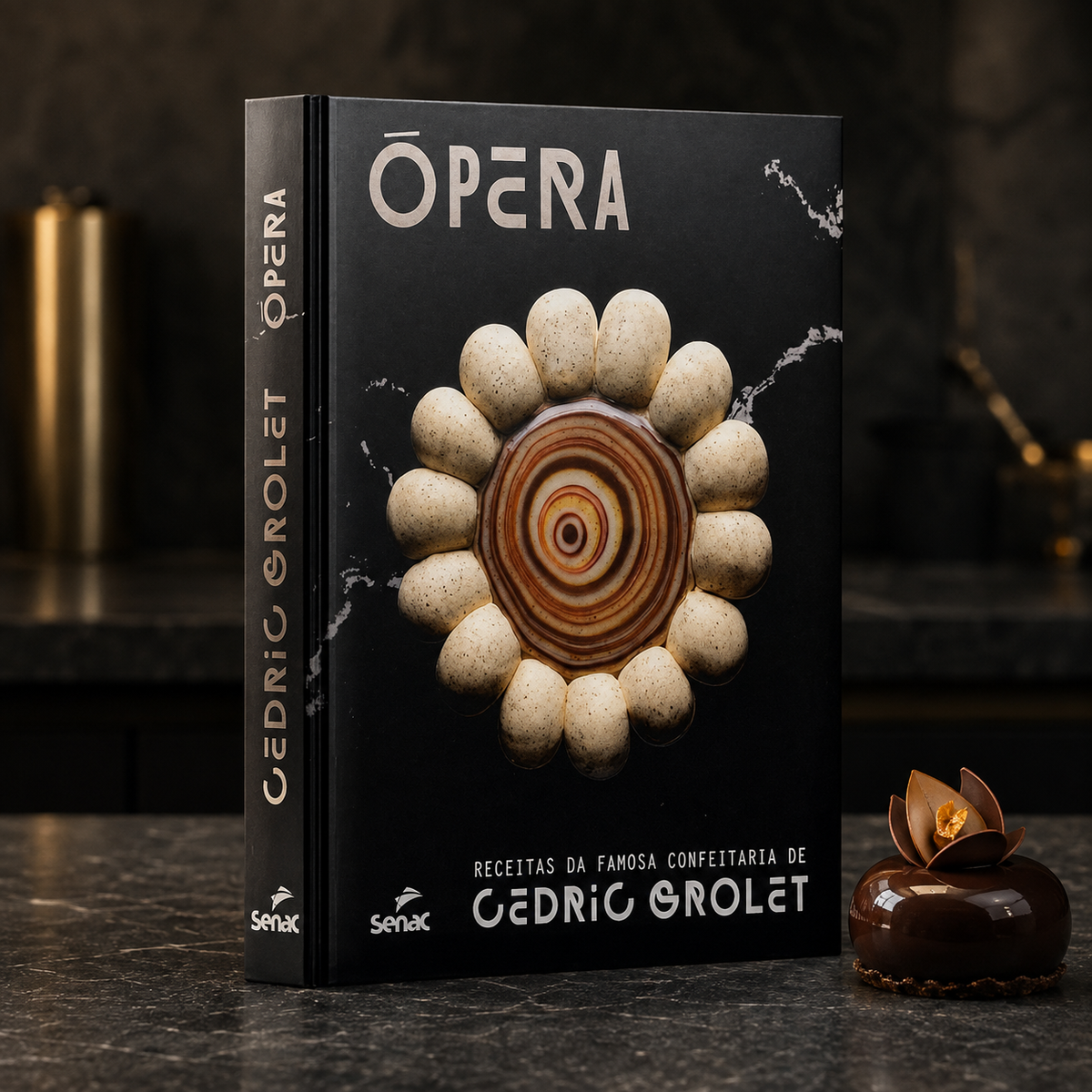 Livro Ópera de Cédric Grolet em composição de confeitaria